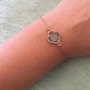 Rose Gold Aqua Stone Bracelet